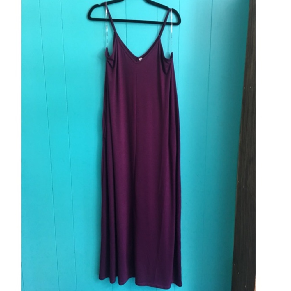 Plum maxi dress